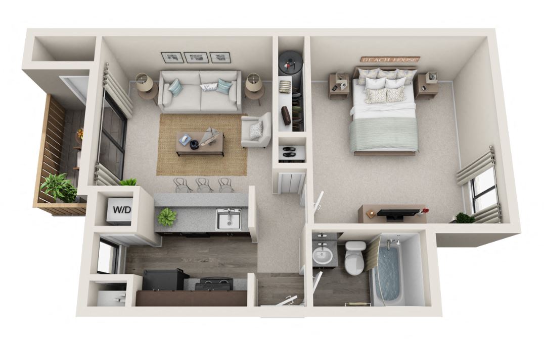 One Bedroom Floorplan